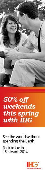 Get 50% off a weekend break with IHG this Spring.
