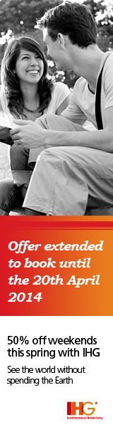 Get 50% off a weekend break with IHG this Spring.